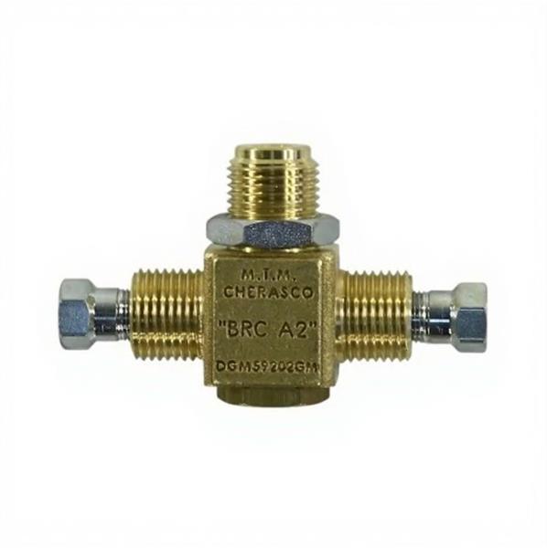 BRC CNG T-Stück 6 mm mit Rückschlagventil & Halter
